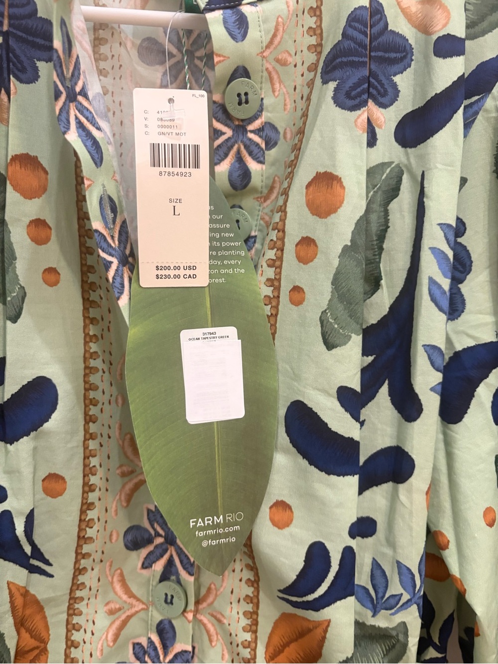 New FARM Rio Ocean Tapestry Romper - Picture 5 of 5